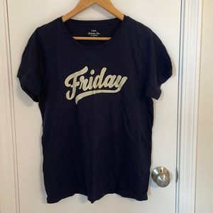 J Crew Graphic Friday T Shirt